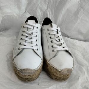 McQ Alexander McQueen Sade Runner Nappa Leather Espadrille White Size 41 size 11